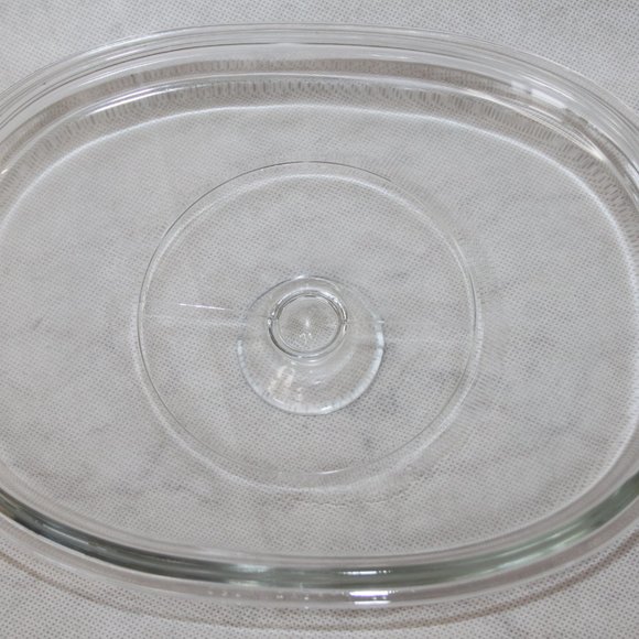 PYREX F-12-C CLEAR GLASS REPLACEMENT LID CORNING WARE 9.25" x 7" Inner Rim 1.5 q - Picture 6 of 11